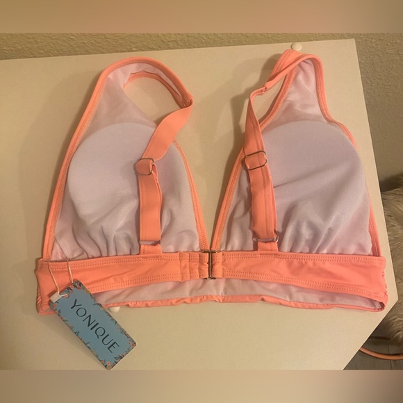 YONIQUE peach triangle bikini top - Picture 3 of 6